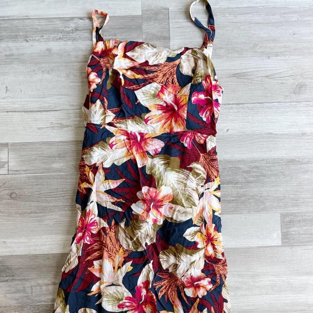Forever 21 Floral Print Midi Dress Size Medium